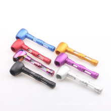 Cross-border new L-shaped multi-color metal smoking pipe